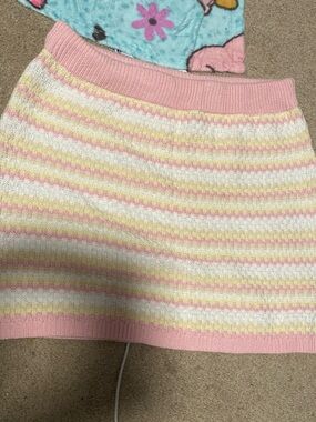 Pastel Knit Mini Skirt